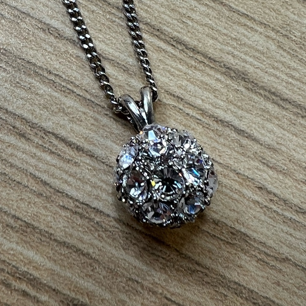 Jones New York Crystal Pave Ball Necklace.